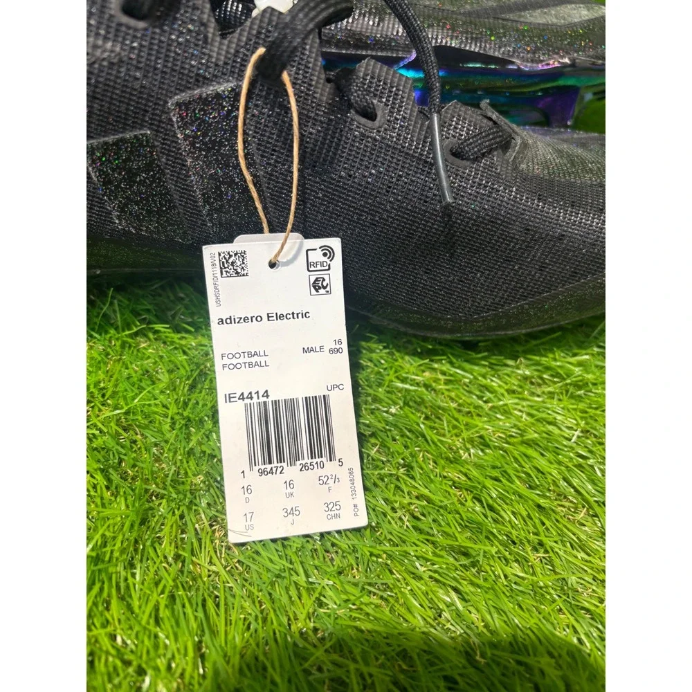 Adidas Adizero Electric Football Men's 17 Cleats Black Iridescent IE4414‎